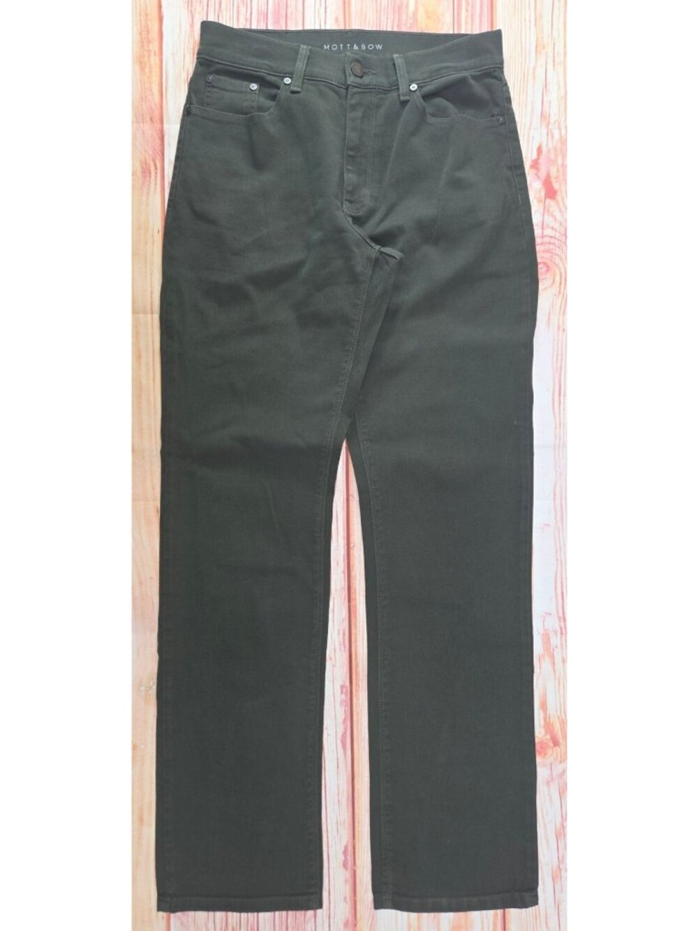 Mott & Bow Mens Green Straight Fit Jeans Size 29x32